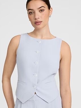 NWT Express Signature Vest Light Blue, Size Small. Brand New - Never Worn